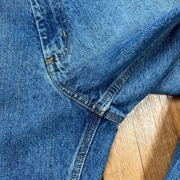 Y2K Vintage‎ Polo Jeans Co Baggy Wide Leg Carpenter Crop Men's Size 37x26.5 READ